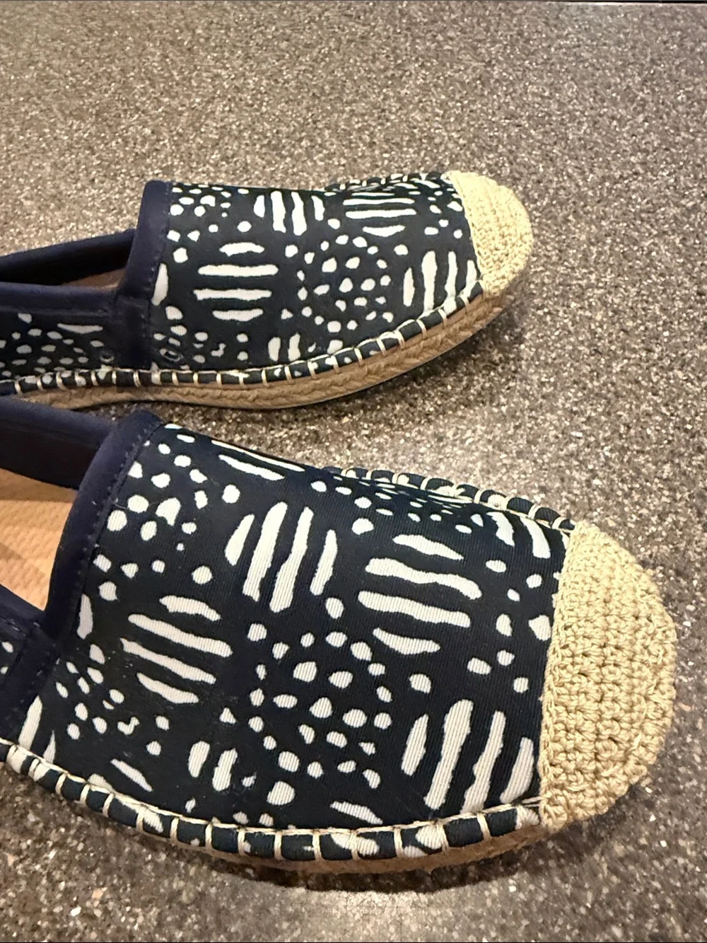 Sea Star Beachcomber Navy Patterned Espadrille Slippers